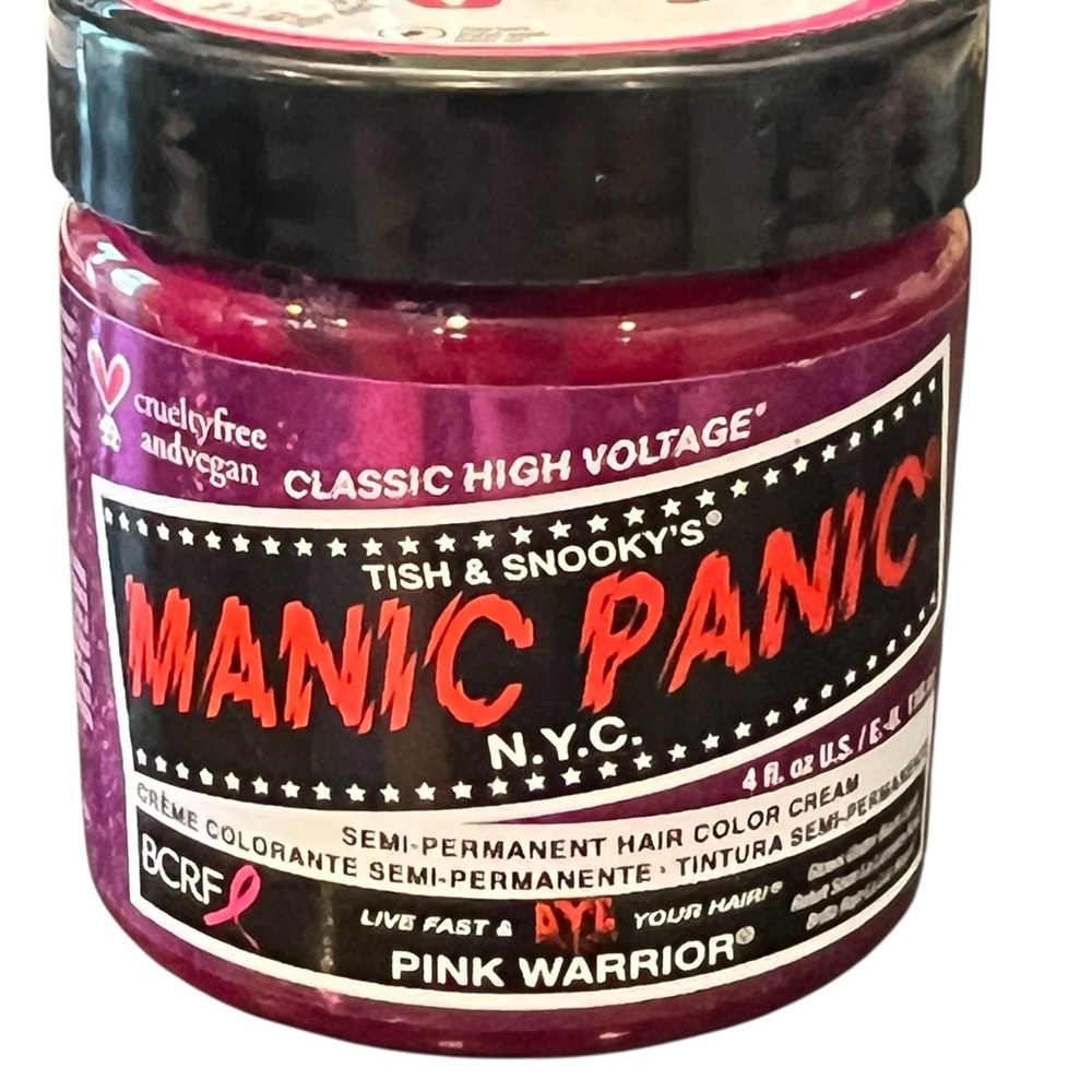 Manic Panic High Voltage Semi-Permanent Hair Color‎ Cream PINK WARRIOR Vegan NEW